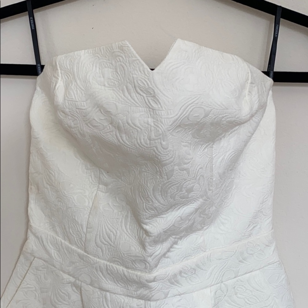 White tube top romper